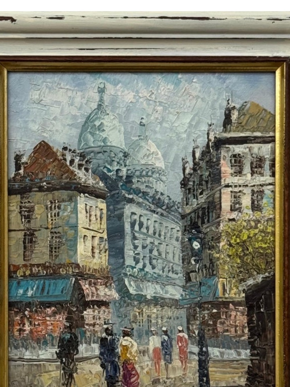 Original Rare SIGNED CAROLINE BURNETT Framed Painting Paris 16”x 12”  OIL/CANVAS